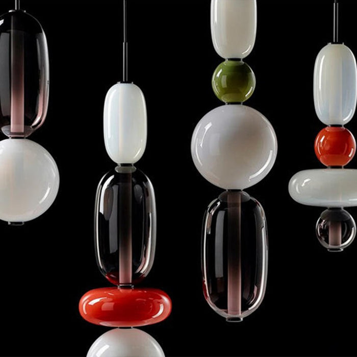 Stained Glass Ball Design Pendant Light