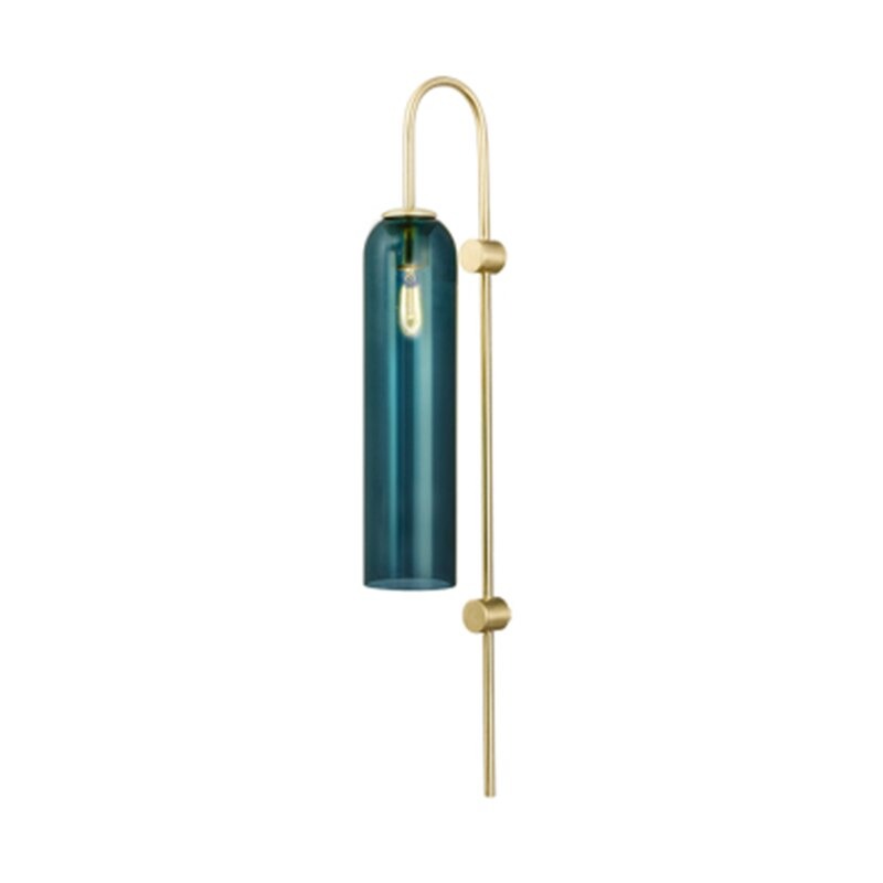 Nordic Blue Glass Tube Wall Lamp