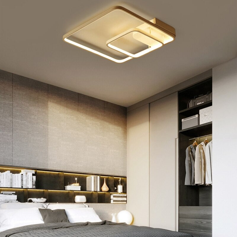 Nordic White Square Aluminum LED Ceiling Lamp