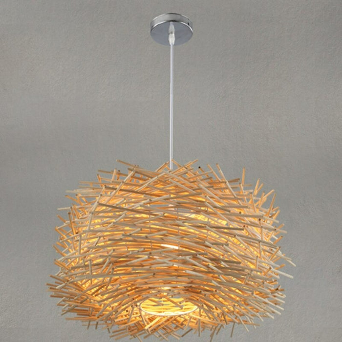 Wooden Nest Design Ceiling Lamp