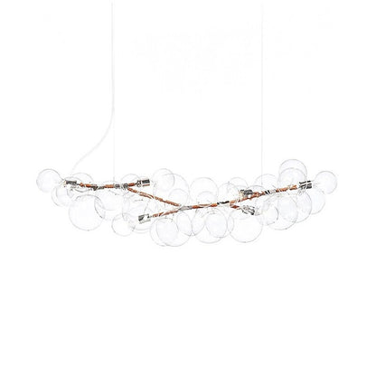 Nordic LED Clear Glass Bubble Design Chandelier Lamp