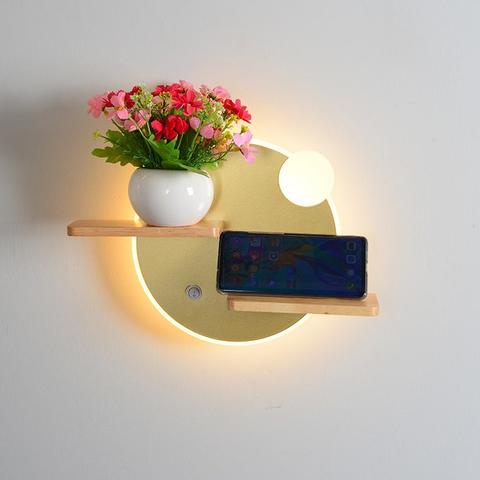 Nordic Background Wall Lamp With Wireless Charging