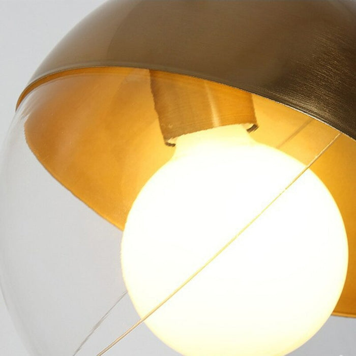 Minimalist Gold Plated Single Head Pedant Lamp