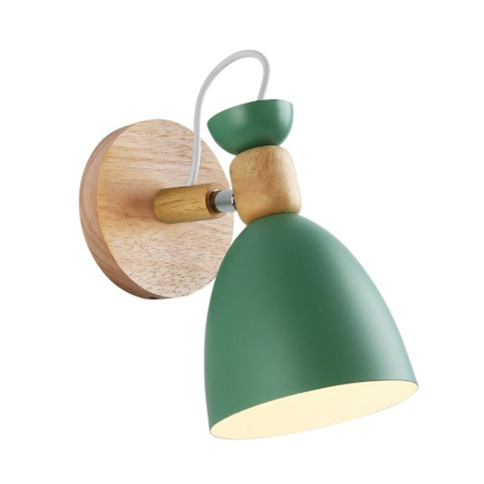 Colorful Wooden Base Wall Light Fixture
