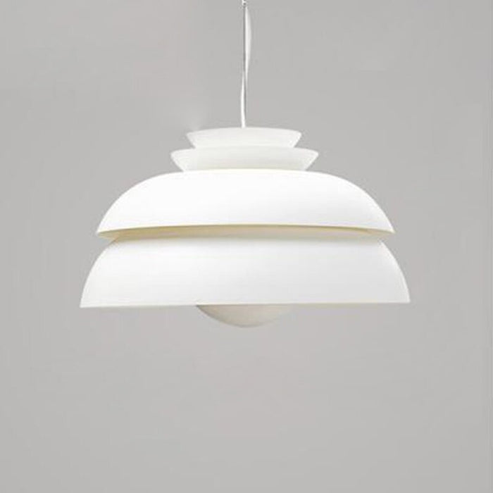 Nordic Minimalist Semi-Circular White Aluminum Pendant Lamp