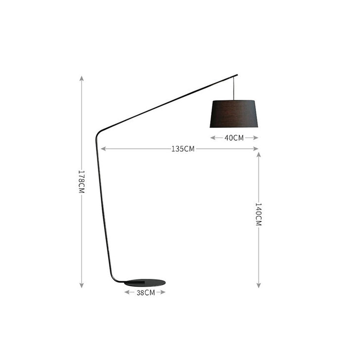 Simple Iron Fishing Floor Lamp