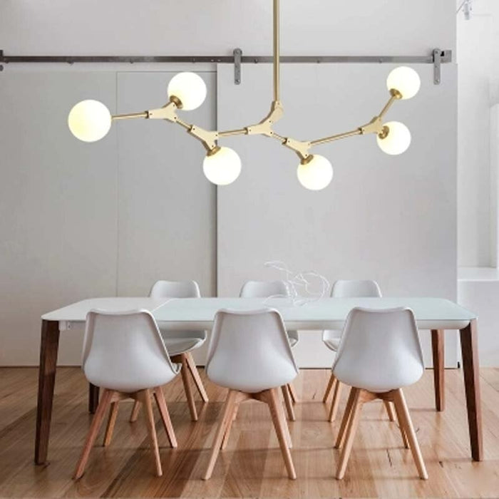 Frosted Glass Balls Design Chandelier Lamp