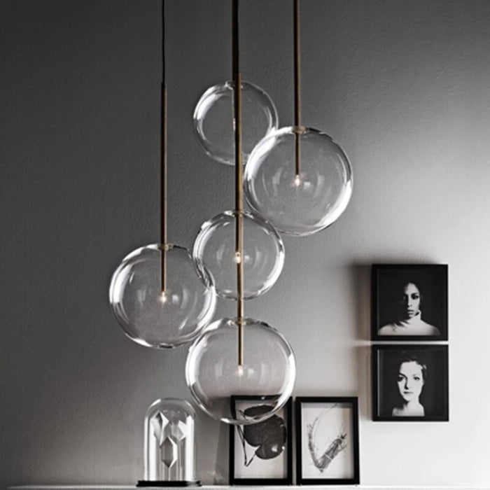 Bubble Design Single Head Glass Pendant Lamp