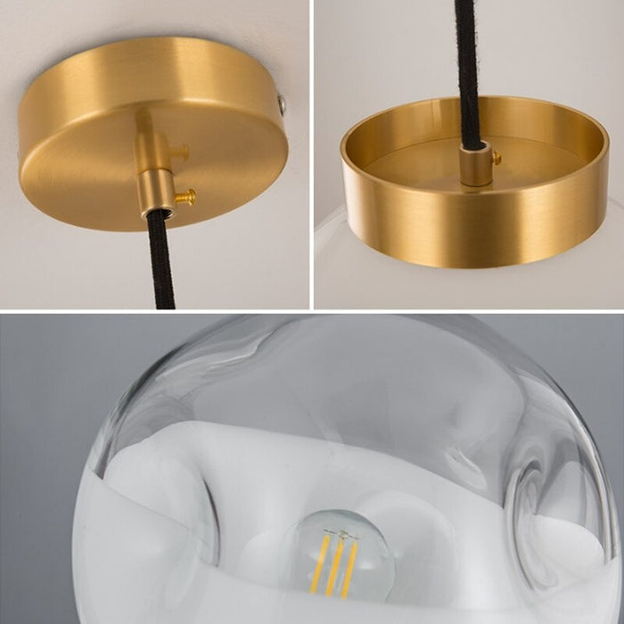 White Glass Ball Single Head Pendant Lamp