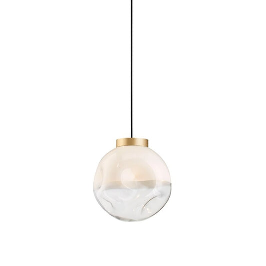 White Glass Ball Single Head Pendant Lamp