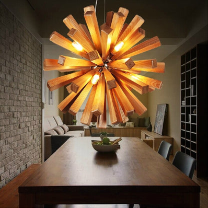 Novelty Modern Handmade Wooden Pendant Lamp