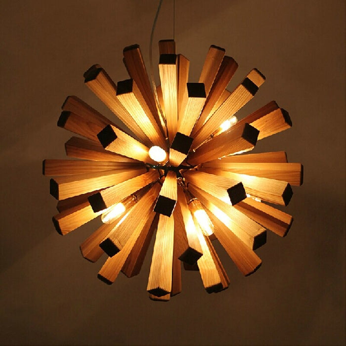 Novelty Modern Handmade Wooden Pendant Lamp
