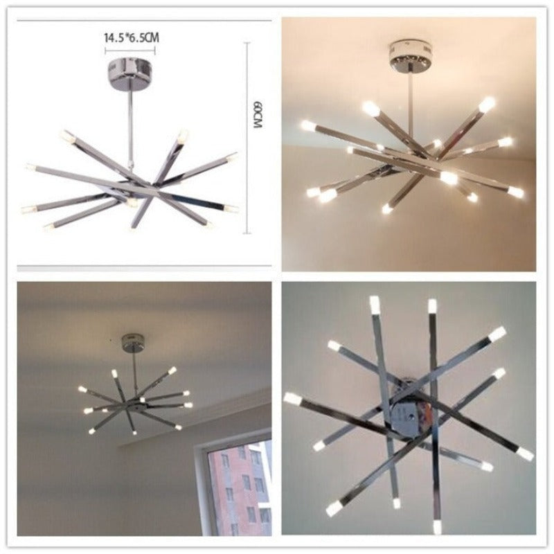 Creative Hardware Chrome 12 Lights Chandelier Lamp