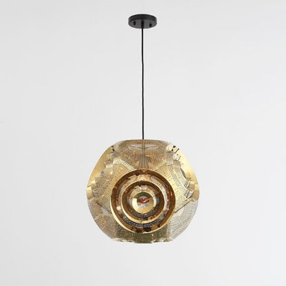 Multi-Faceted Hollow Stainless Steel Pendant Lamp