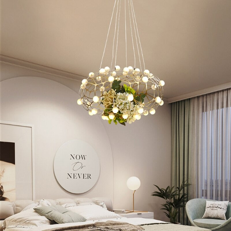 Starry Gold Plated Stainless Steel Chandelier Light