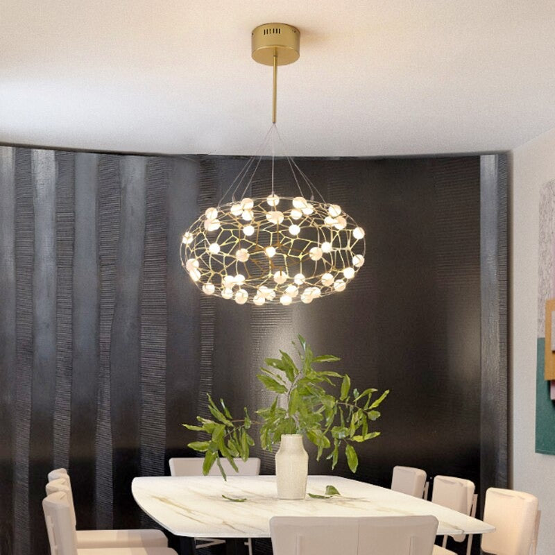 Starry Gold Plated Stainless Steel Chandelier Light