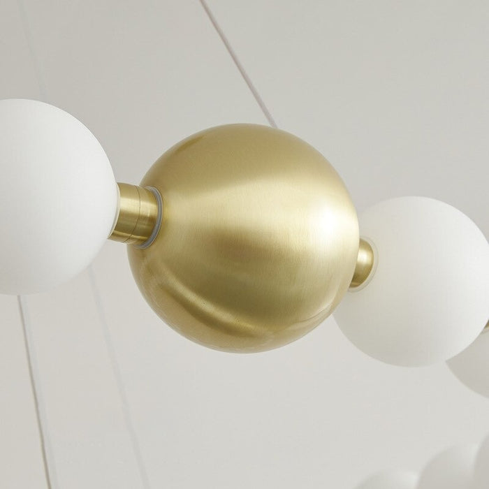 Minimalist LED Acrylic Pearl Necklace Chandelier Lamp
