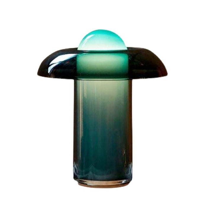 Green Glass LED Table Lamp