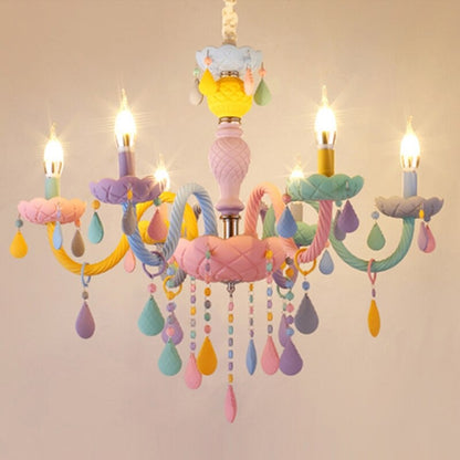 European Candle Rainbow Crystal Chandelier