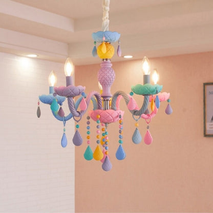 European Candle Rainbow Crystal Chandelier