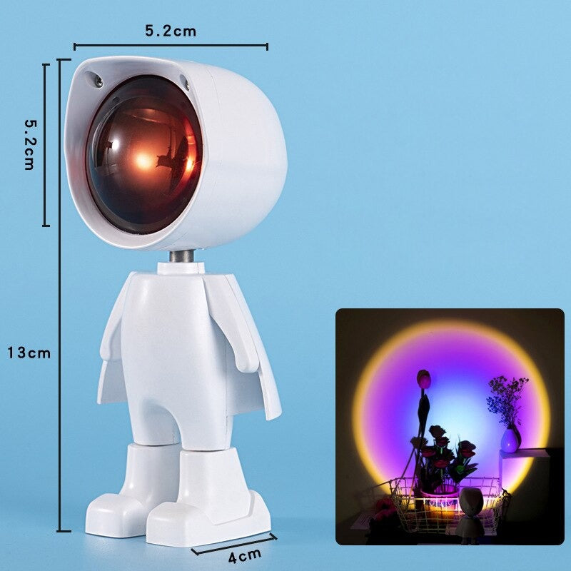 Cartoon Astronaut LED Projection Night Lamp