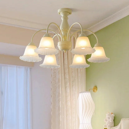 Retro Classic Painted Metal Chandelier Lamp