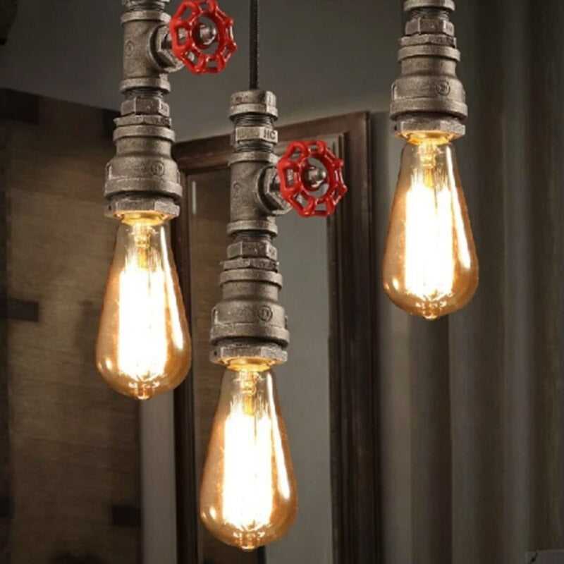 Retro Industrial Pipe Pendant Light