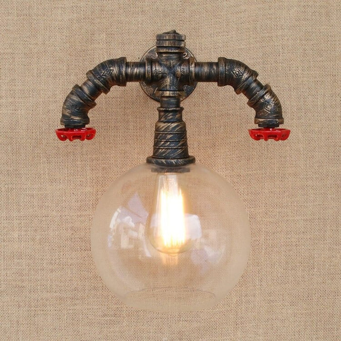 Retro Water Pipe Industrial Vintage Wall Lamp