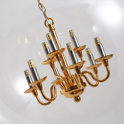 Retro Electroplated Golden Single Head Pendant Lamp