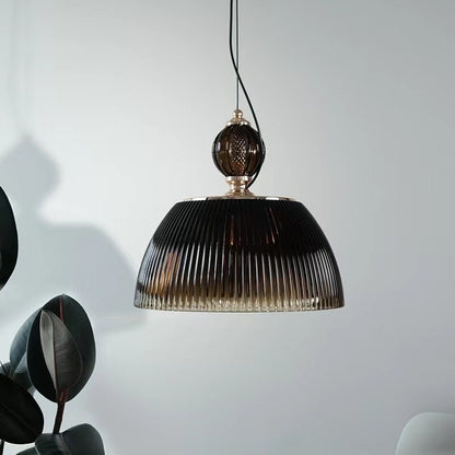 Retro Glass Single Dining Pendant Lamp