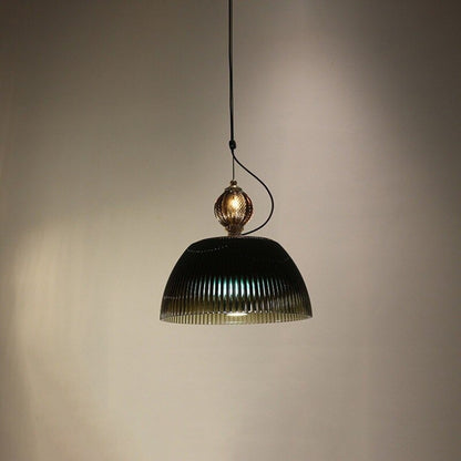 Retro Glass Single Dining Pendant Lamp