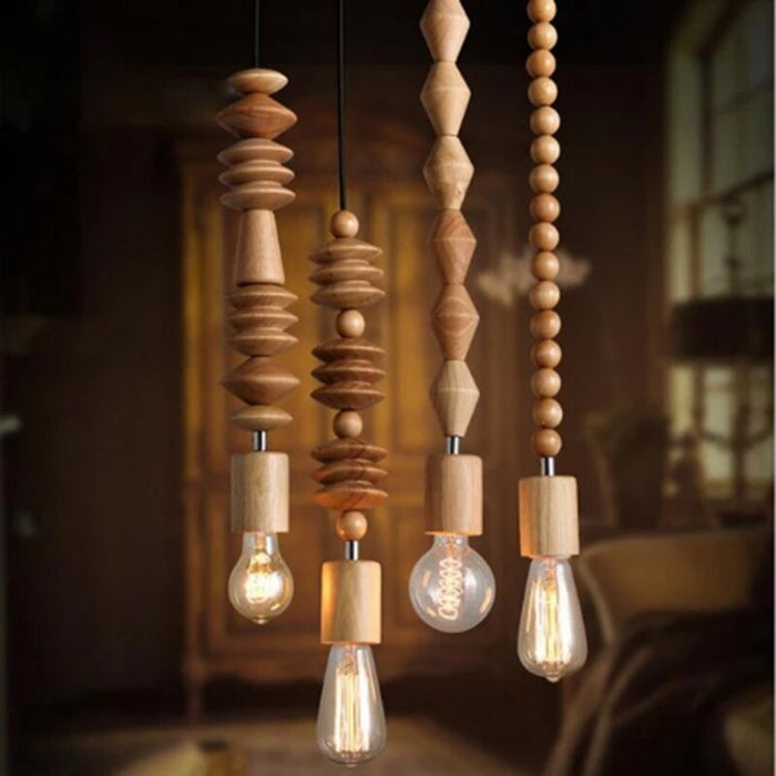 Oak Wood Vintage Pendant Lamp