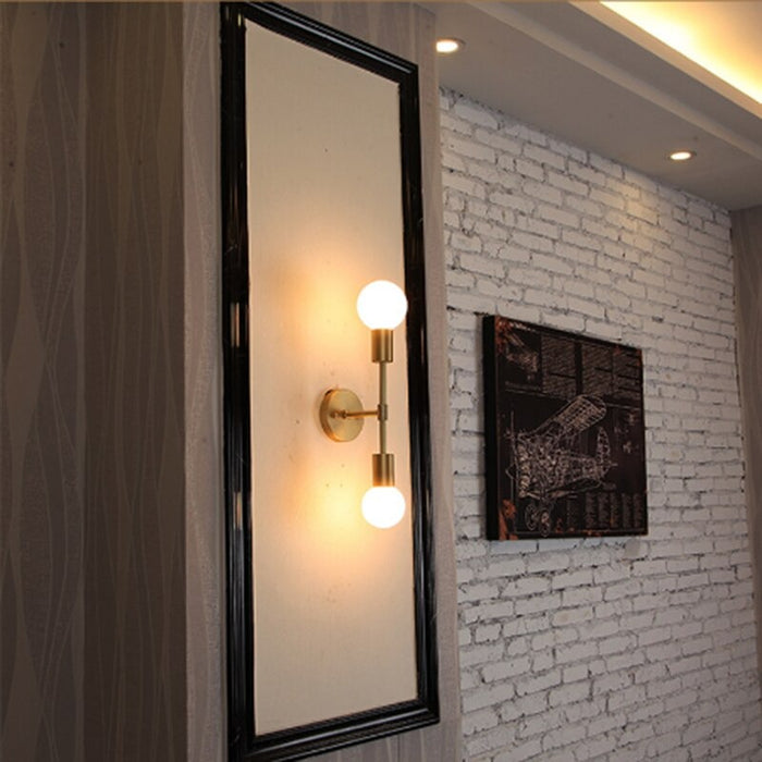 Indoor Light Source Brass Wall Lamp