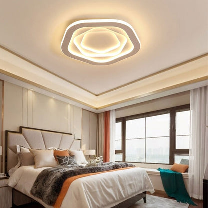 Creative Flower Warm LED Iron Ceiling Light