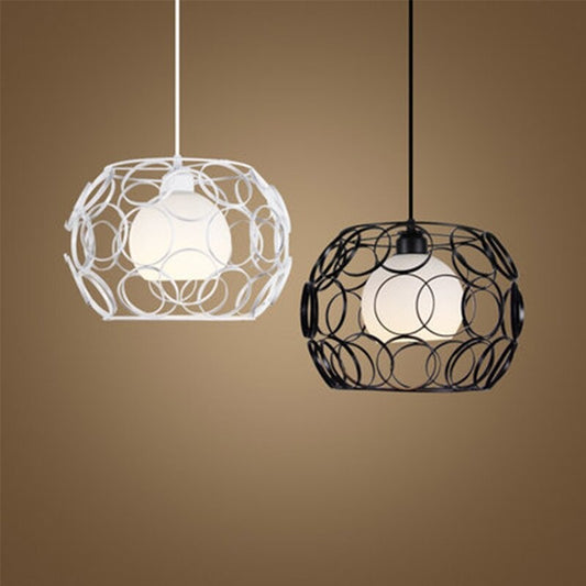 Resin Black And White LED Pendant Lamp