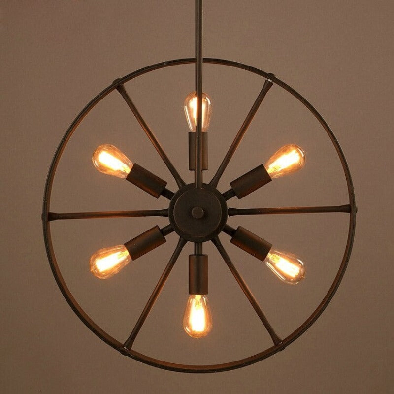 Loft Industrial Wind Wheel Pendant Lamp