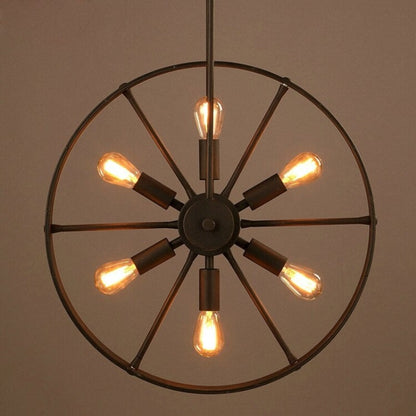 Loft Industrial Wind Wheel Pendant Lamp