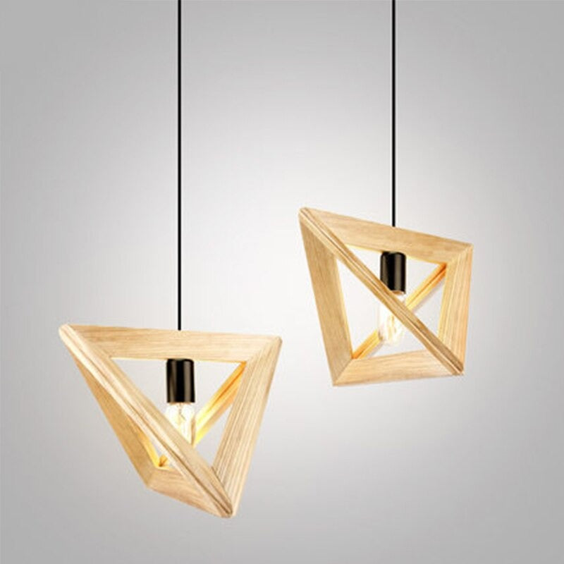 Solid Wood Retro Creative Pendant Light