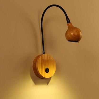 Solid Wood Reading Wall Lamp