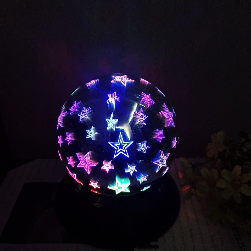 Auto-Rotating Magic Glass Ball LED Night Light | Exquisite Design, High-Quality 3D Glass