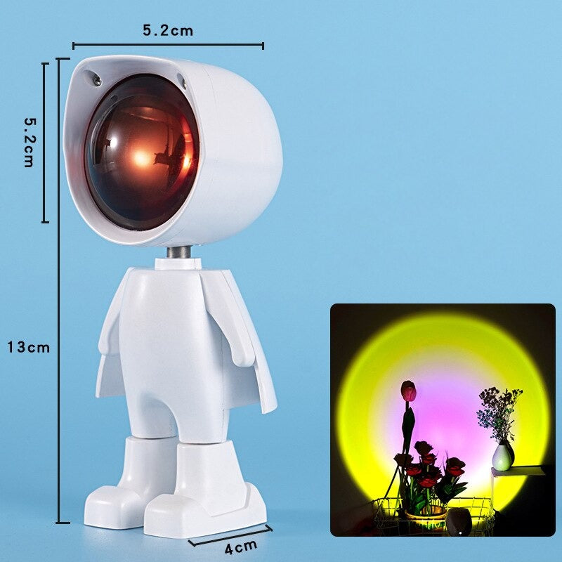 Cartoon Astronaut LED Projection Night Lamp