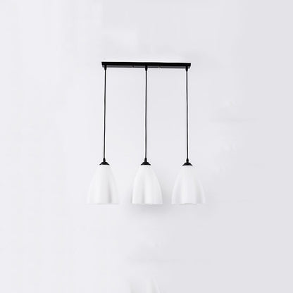 Three Head Iron Glass LED Chandelier Lamp