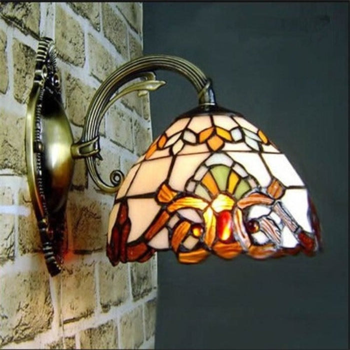 Tiffany Stained Glass Stitching Design Wall Lamp