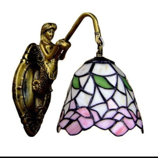 Tiffany Iron Mediterranean Glass Wall Lamp