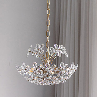 Luxury Crystal Flower LED Lighting Chandelier