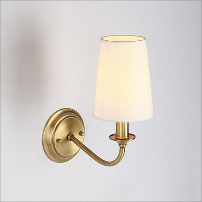 Vintage Brass LED Wall Sconce Lamp