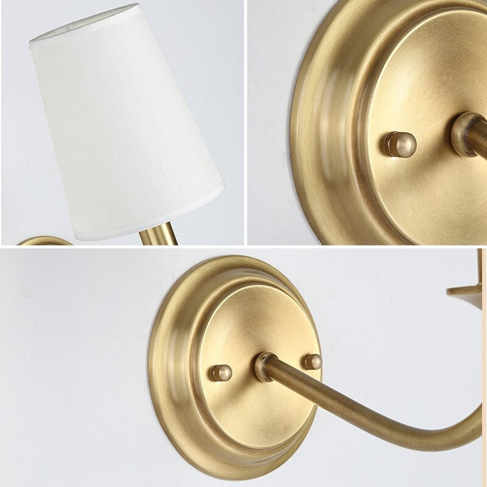 Vintage Brass LED Wall Sconce Lamp