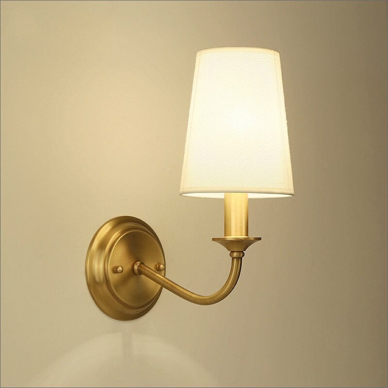 Vintage Brass LED Wall Sconce Lamp