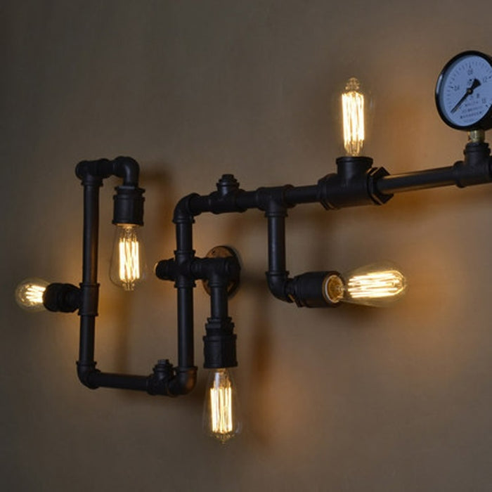 Vintage Water Pipe Design Wall Lamp
