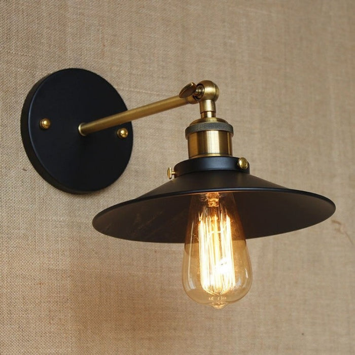 Vintage Loft Iron Black Adjustable Wall Light